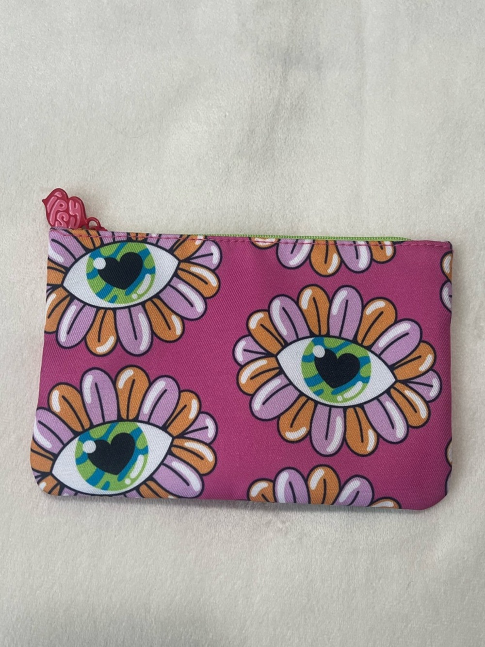 ✨ 5/$25 ✨ Ipsy Pink Eye Flower Zip Makeup Pouch